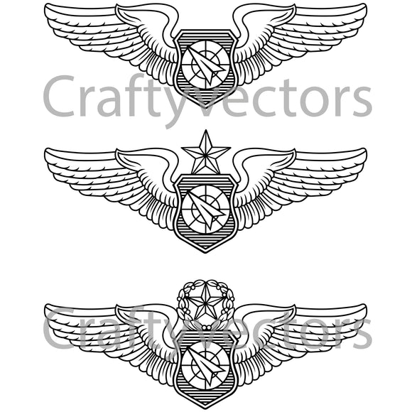 Air Force Air Battle Manager Insignia Vector File