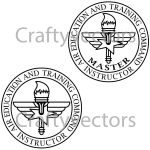 Air Force Air Education Training Instructor Badge Vector File