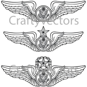 Air Force Enlisted Aircrew Badge Vector File