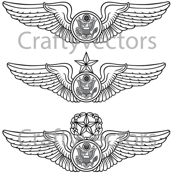 Air Force Enlisted Aircrew Badge Vector File