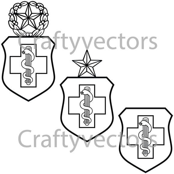 Air Force Medical Badge Vector File