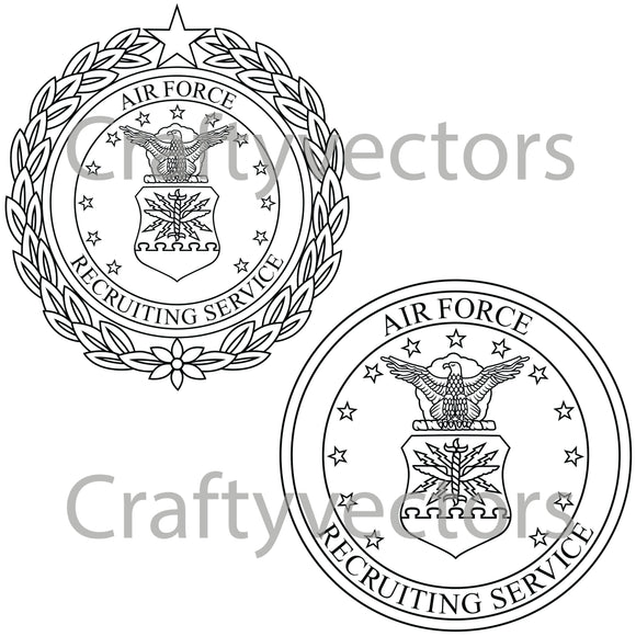 Air Force Recruitment Badge Vector File