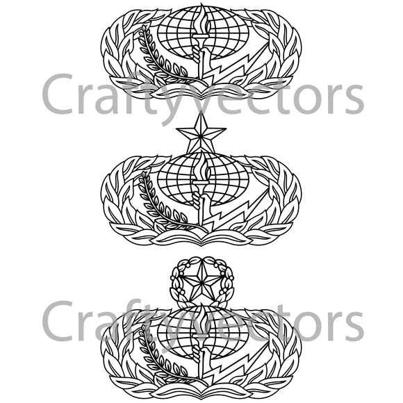 Air Force Services Badge Vector File
