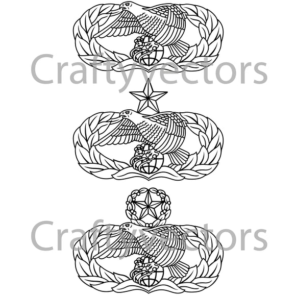 Air Force Transportation Badge Badge Vector File