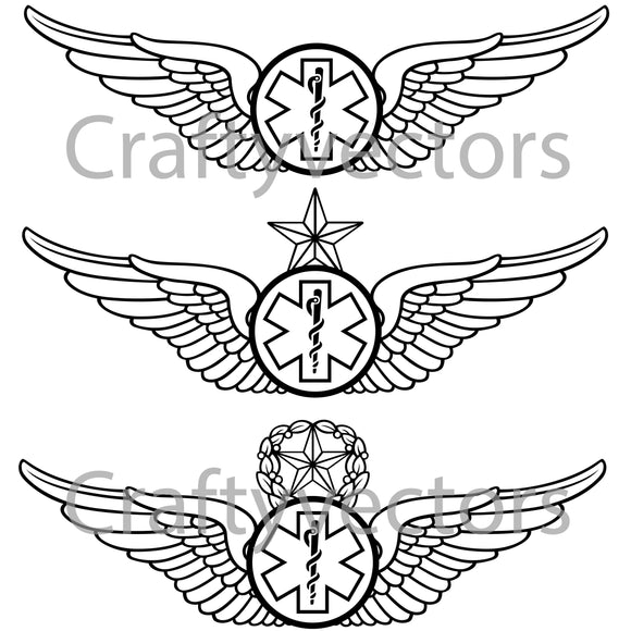Army Emergency Medical Technician Badge Vector File