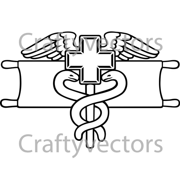 Army Expert Field Medical Badge Vector File