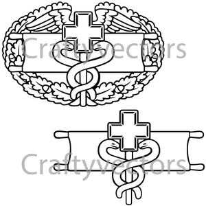 Army Medical Badge Vector File
