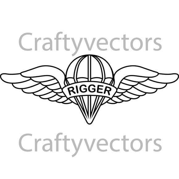 Revolution Rigging Logo Army Parachute Rigger Badge Vector File – Crafty Vectors