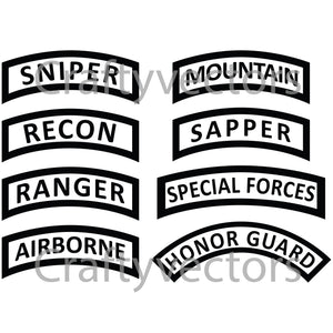 Army Tabs Vector File