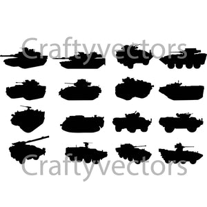 Army Vehicles Vector File