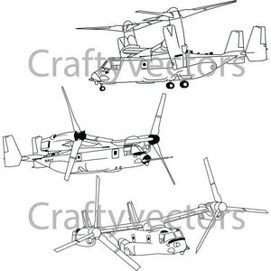 Bell CMV-22B Osprey Vector File