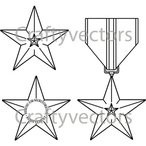 Bronze Star Medal Vector File