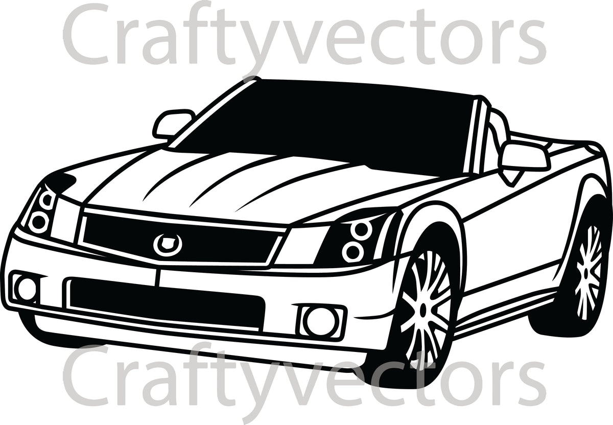 Cadillac XLR Convertible 2006 Vector – Crafty Vectors
