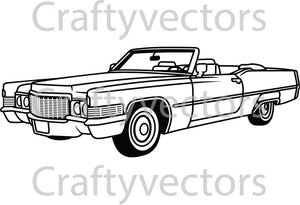 Cadillac De Ville Convertible 1970 Vector