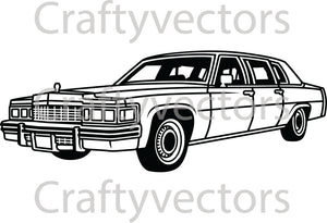 Cadillac Fleetwood Limousine 1977 Vector