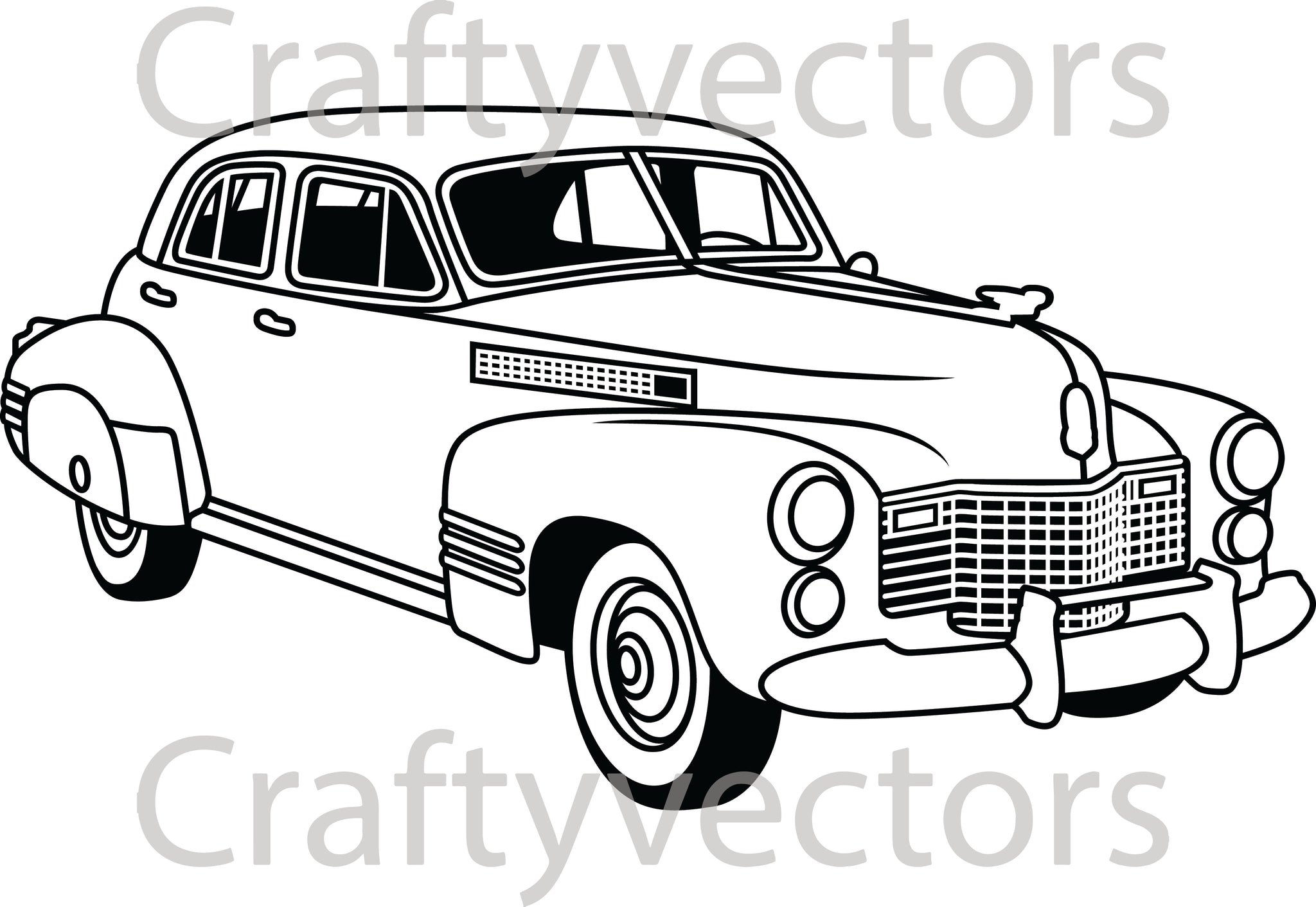 Cadillac Series Deluxe 1962 Vector – Crafty Vectors