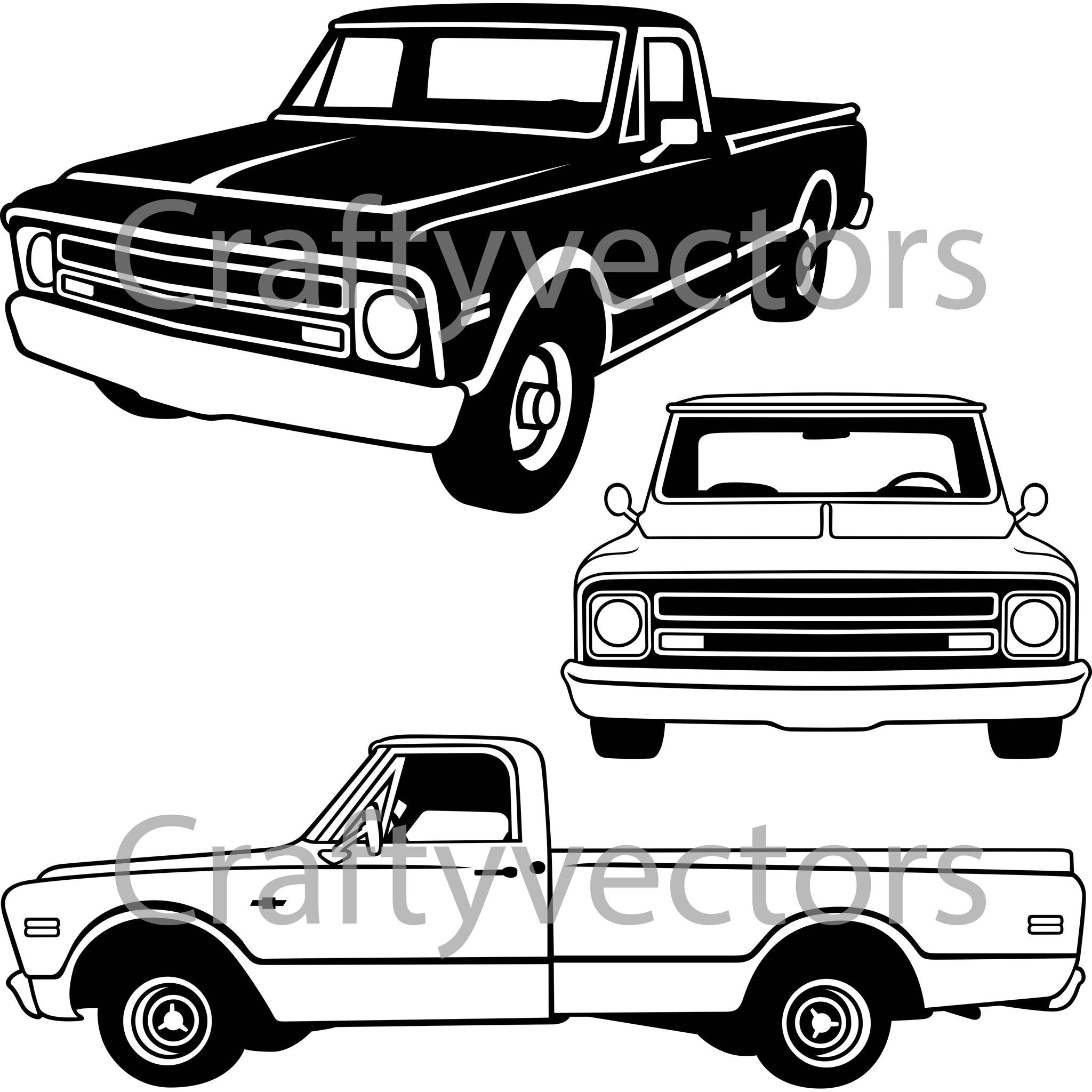 Chevrolet C10 1967 to 1968 Vector – Crafty Vectors