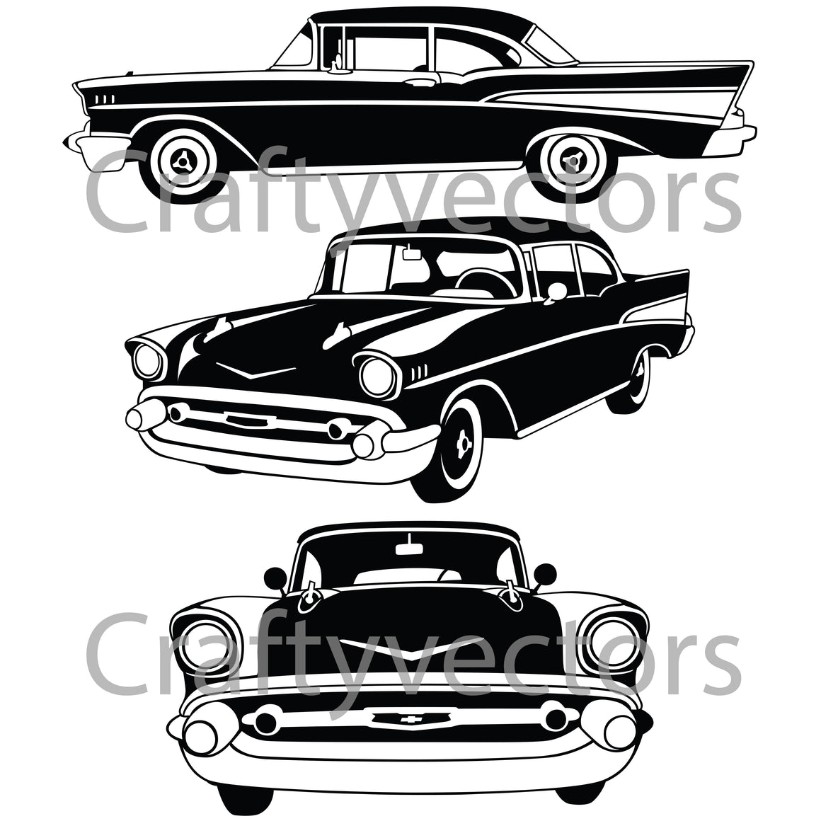 Chevi Vector Chevrolet Car Vector Cut Files | SVG, DXF, PNG JPEG & EPS – Crafty Vectors