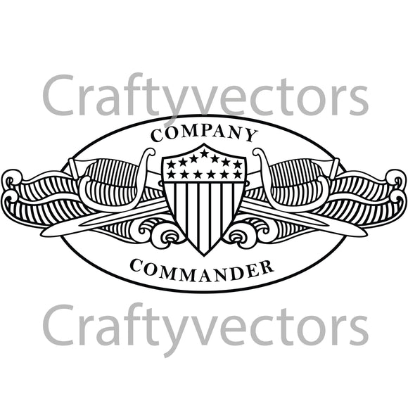 Coast Guard Company Commander Insignia Vector File