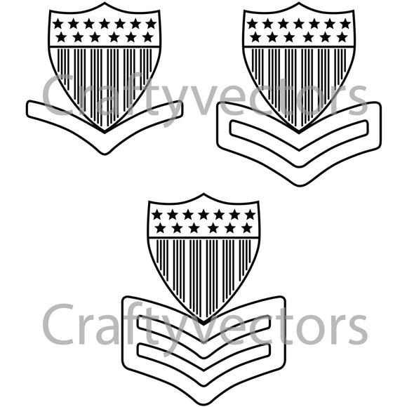 Coast Guard Enlisted Petty Officer Collar Device Vector File