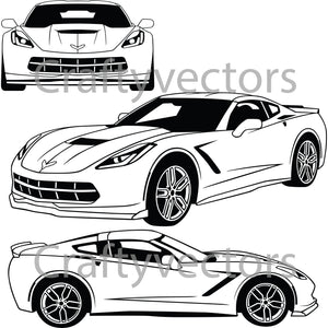 Chevrolet Corvette 2019 Stingray Vector