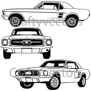 Ford Mustang 1967 Coupe Vector