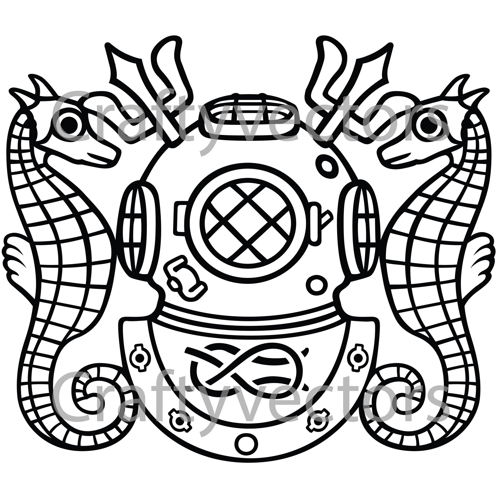 Diving Officer and Master Diver Insignia Vector File – Crafty Vectors