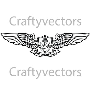 Navy Enlisted Aviation Warfare Specialist Badge Vector File