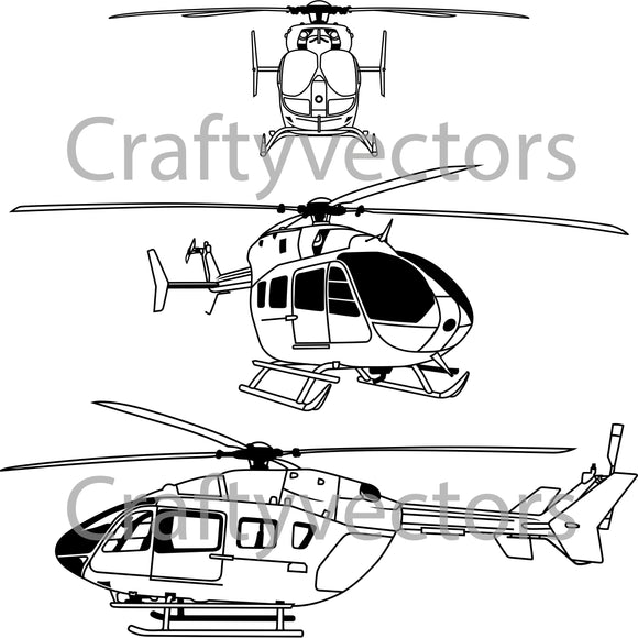 Eurocopter UH-72 Lakota Helicopter Vector File