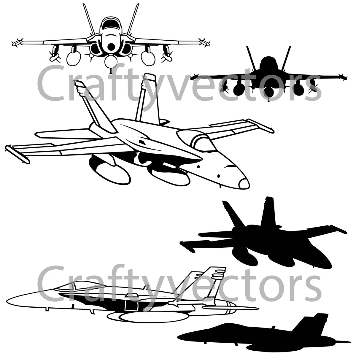 FA 18 Hornet Vector File – Crafty Vectors
