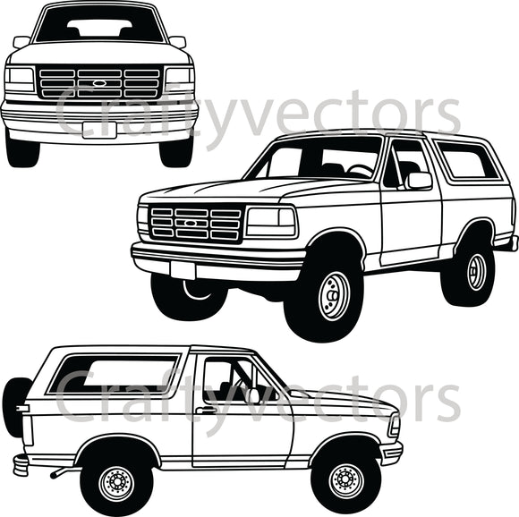 Ford Bronco 1992 Vector
