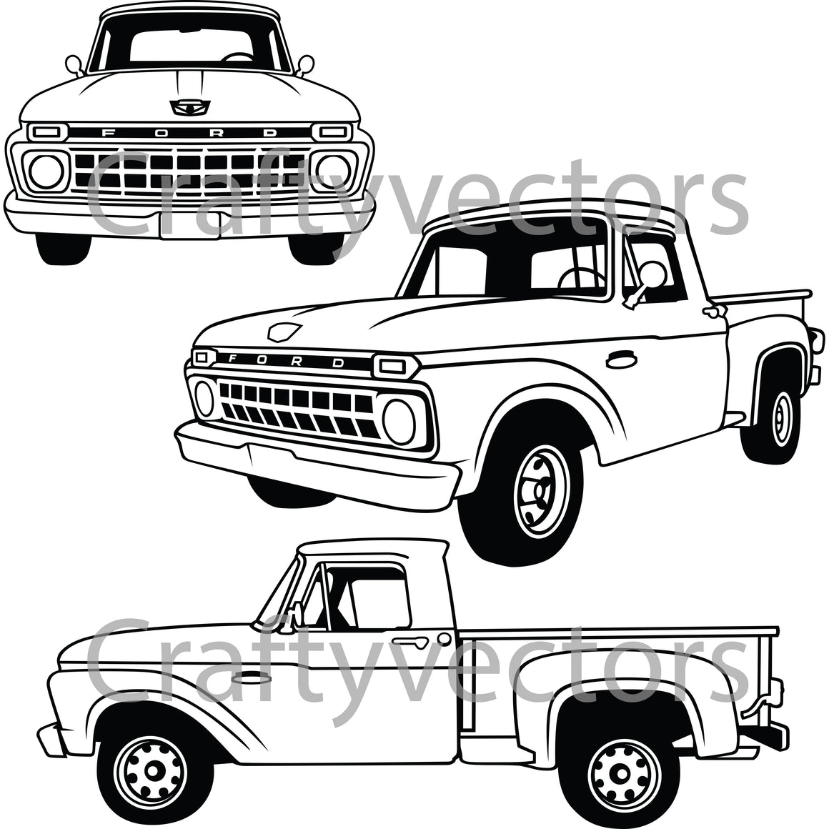 Vector Box Ford Ford SVG Vector Files for Crafting. – Crafty Vectors