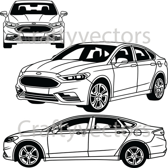 Vector Box Ford Ford Fusion Sport 2017 Vector – Crafty Vectors