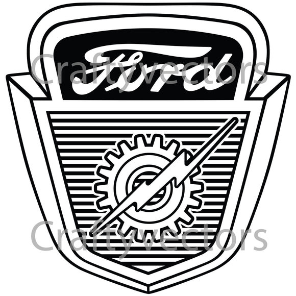 Ford Logo Vintage Truck Emblem Vector