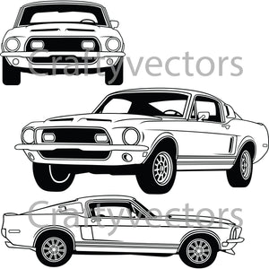 Ford Mustang 1968 Shelby Vector
