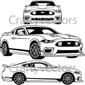 Ford Mustang 2021 Mach 1 Vector