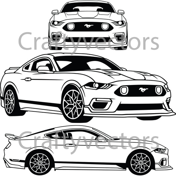 Ford Mustang 2021 Mach 1 Vector