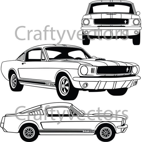 Ford Mustang 1965 Shelby GT350 Vector