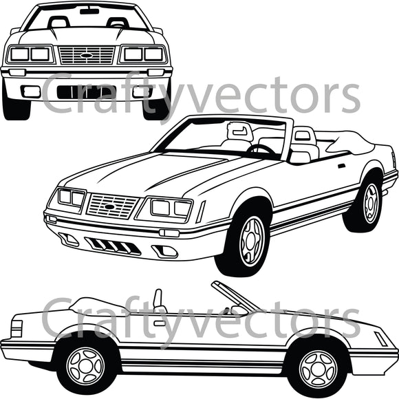 Ford Mustang 1984  GT 350 Vector