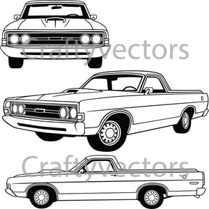 Ford Ranchero 1968 Vector – Crafty Vectors