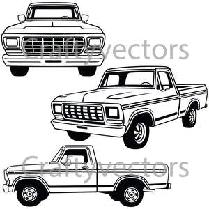 Ford F100 Truck 1978 Vector