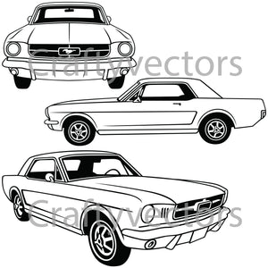 Ford Mustang 1964 - 1966 Vector