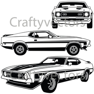Ford Mustang 1971 to 1973 Mach 1 Vector