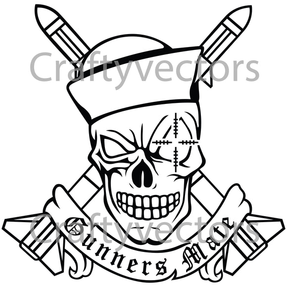 Navy Gunners Mate Badge Vector File