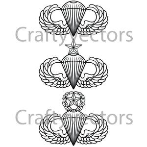 Army Parachutist Badge Vector File