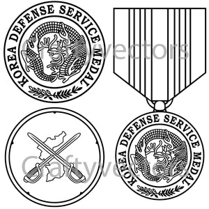 Korean Defense Service Medal Vector File