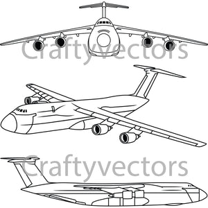 Lockheed C5A Galaxy Vector File
