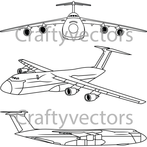 Lockheed C5A Galaxy Vector File