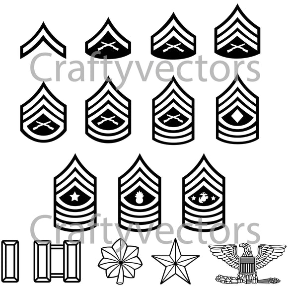 Mc Ranks Vector Marine Ranks Vector File – Crafty Vectors