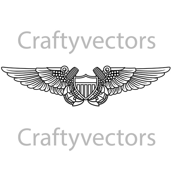 Navy Flight Officer Badge Vector File